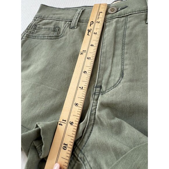 Hollister Womens High-Rise Olive Green Short-Shorts Size 7 W28 Beach Y2K Summer - Picture 8 of 9